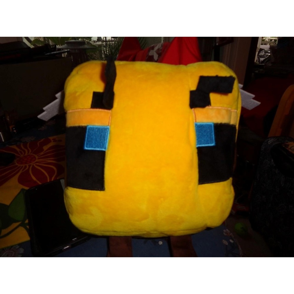Mattel Mojang Minecraft Bumble Bee Plush Stuffed Toy NWT Backpack Pillow